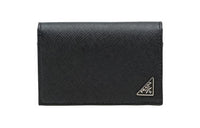PRADA Leather Wallet, Card Holder Men's Black