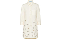 PRADA Appliqué-Detailed Button-Up Shirtdress