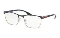 PRADA Metal Browline Eyeglass Frames Men's Black