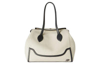 Loro Piana Cotton-Linen Blend Handbag Large Size Women's Beige