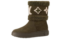 LOUIS VUITTON Snowdrop Wear-Resistant Coverage Crew Snow Boots Women's Brown