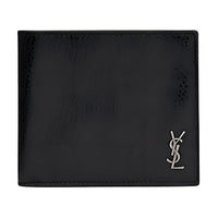 SAINT LAURENT Cow Leather Wallet Men's Black