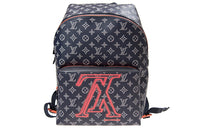 LOUIS VUITTON Cow Leather Backpack Men's Blue