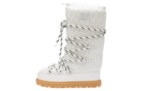 MIU MIU Warm Coverage Crew Snow Boots Women's White