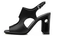 HERMES Electra Strap Sandals Women's Black