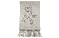 HERMES Knit Scarves Unisex Light Mixed Gray