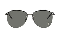 SAINT LAURENT Metal Irregular Shape Sunglasses Men's Silver