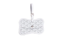 GOYARD Chien Gris Canvas With Leather Pet Bag Merch Unisex White