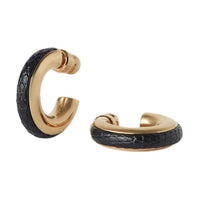 Loro Piana Brass Earrings Women's Marine Blue