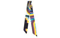 HERMES Silk Scarves Women's Black Yellow