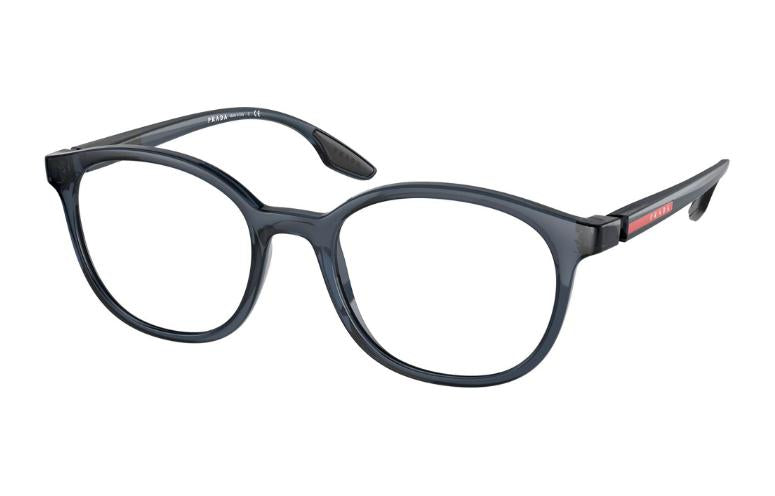 PRADA - Irregular Shape Eyeglass Frames Men's Blue