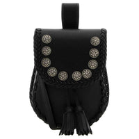 PRADA Leather Shoulder Bag Women's Black
