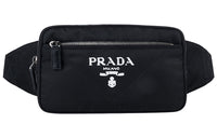 PRADA Nylon Fanny Pack Unisex Black
