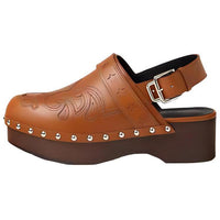 HERMES Casual Single Shoes Women's Brown