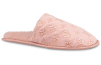 LOUIS VUITTON Suite Open Back Monogram Wrap-toe Slippers Women's Light Pink
