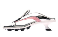 MIU MIU Stylish Sandals Women's Silver Pink