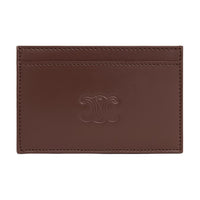 CELINE Calfskin Card Holder Men's Chestnut