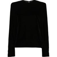SAINT LAURENT Shoulder-pads Velvet Blouse