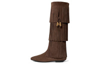 CELINE IRINA Knee high Boots 2cm Women's Brown