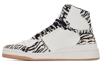 SAINT LAURENT Zebra-print High-top Sneakers