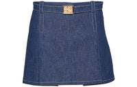 MIU MIU Casual Short Skirts Women's Sky Blue