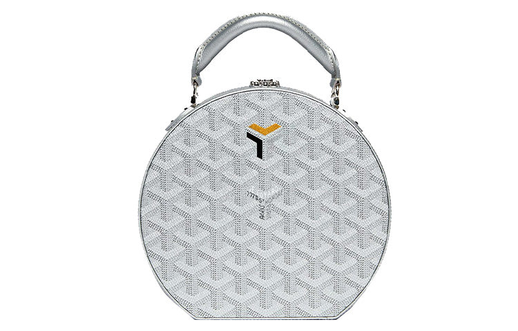 GOYARD ALTO Canvas With Leather Crossbody One Shoulder Handbags Mini Women's Silver
