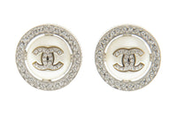 CHANEL Stud Earrings Women's Silver