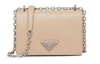 PRADA Leather Handbag Shoulder Bag Crossbody Bag Women's Nude Pink