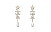 CHANEL Earrings Women's Gold