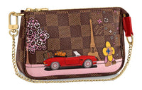 LOUIS VUITTON Mini Pochette Accessoires Damier Ebene Vivienne Paris Red Lining