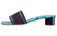 DIOR Rubber Sole Odor-Resistant Slide Slippers Women's Black Blue