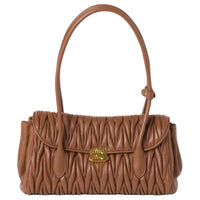 MIU MIU Nappa Leather Handbag, Shoulder Bag Women's Brown