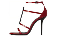 SAINT LAURENT CASSANDRA Slim Heel High Heels Women's Fire Red