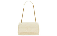 SAINT LAURENT Fabric With Cow Leather Chain Bag Handbag, Shoulder Bag Women's White