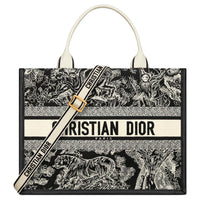 DIOR Calfskin Tote Bag, Shopping Bag, Handbag Medium Size Women's Black