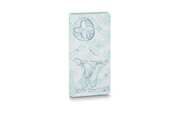 LOUIS VUITTON Brazza Cow Leather Wallet Regular Men's Light Blue