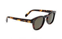 CELINE Irregular Shape Sunglasses Women's Tortoiseshell