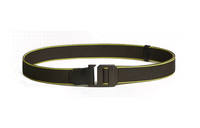 HERMES Hunter Cow Leather And Polyamide Leather Leather Belts Men's Black Width: 3CM