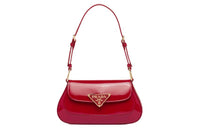 PRADA Patent Leather Shoulder Bag Regular Women's Cherry Red