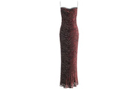 SAINT LAURENT Slip Dresses Women's Bordeaux Black