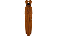 SAINT LAURENT SS23 Sleeveless Dress Women's Brown
