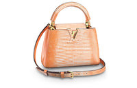 LOUIS VUITTON Capucines Lizard Leather Capusin Shoulder Crossbody Handbag Mini Women's Light Orange