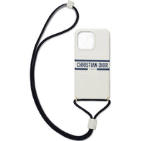 DIOR Cow Leather Material Lanyard Protective Case Impact-Resistant Wear-Resistant Phone Cases Works With IPhone 13 Pro