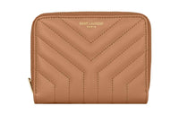 SAINT LAURENT Calfskin Wallet Women's Dark Brown