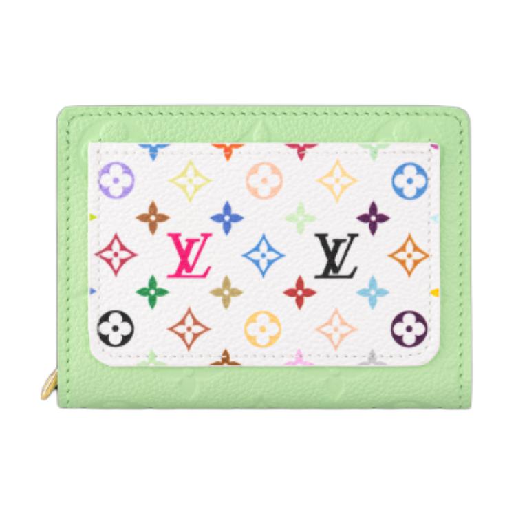 LOUIS VUITTON × Takashi Murakami Collaboration Cow Leather Wallet Unisex Green