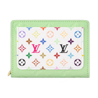 LOUIS VUITTON × Takashi Murakami Collaboration Cow Leather Wallet Unisex Green