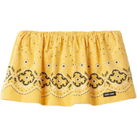 MIU MIU Casual Short Skirts Women's Sunlight Yellow