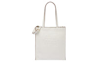 MIU MIU Leather Tote Bag Shopping Bag Handbag Women's White