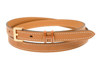 HERMES Leather Belts Women's Orange