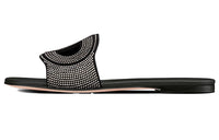 DIOR D-Club Slide Slippers Women's Black